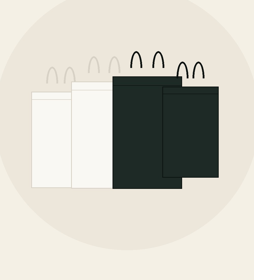 Stack of boutique paper bags