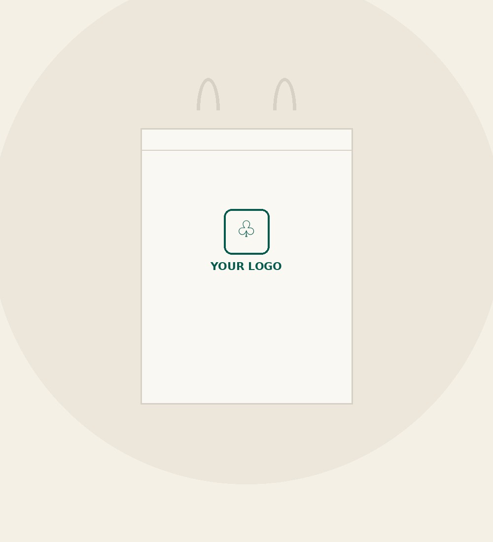Custom Printed Bags with logo, front view