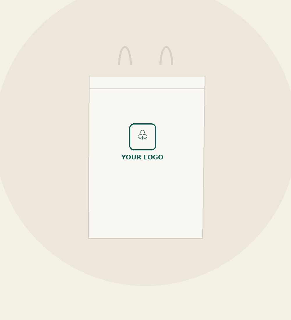 Custom Printed Bags, angled view