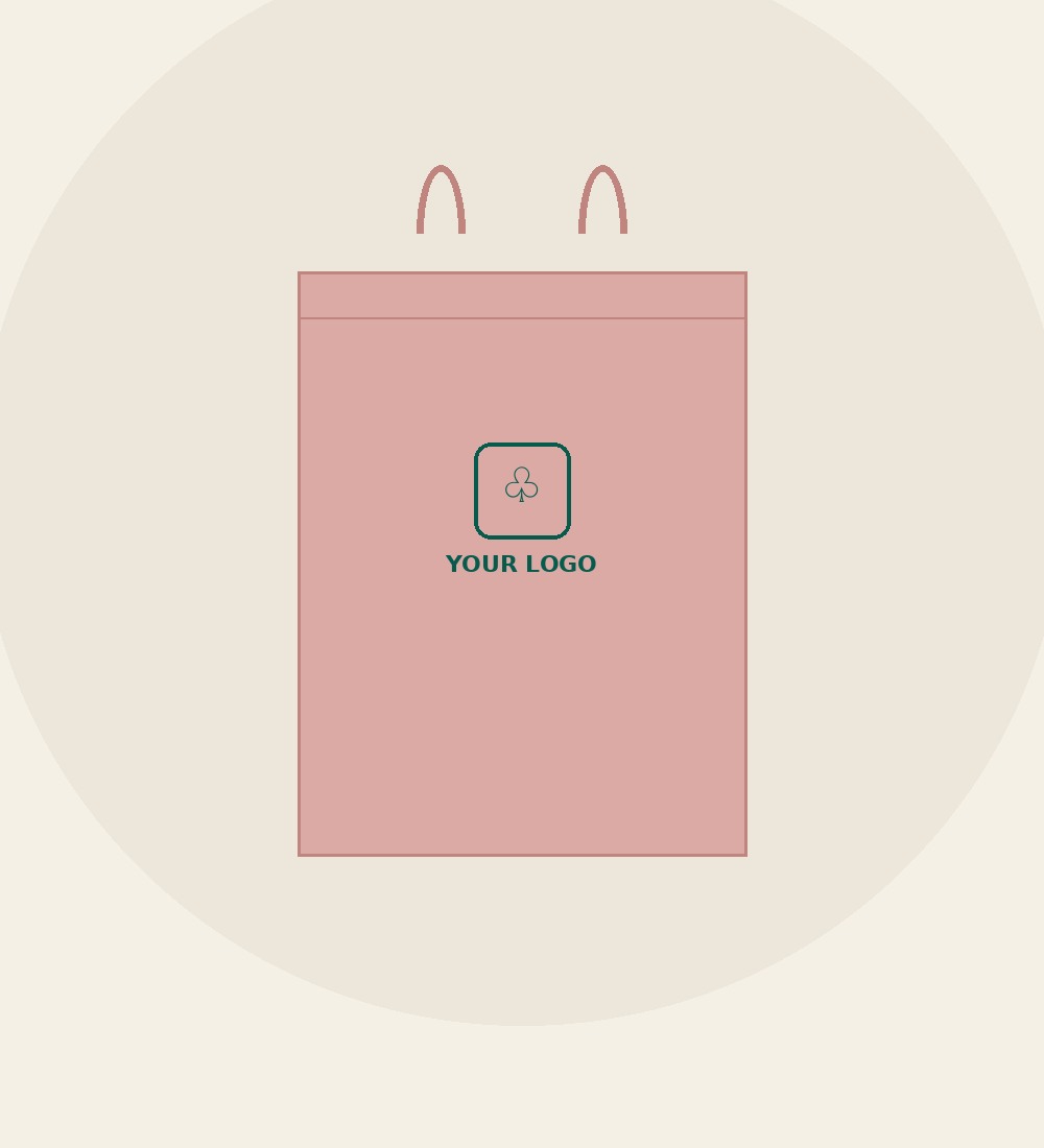 Gift Paper Bags with logo, front view